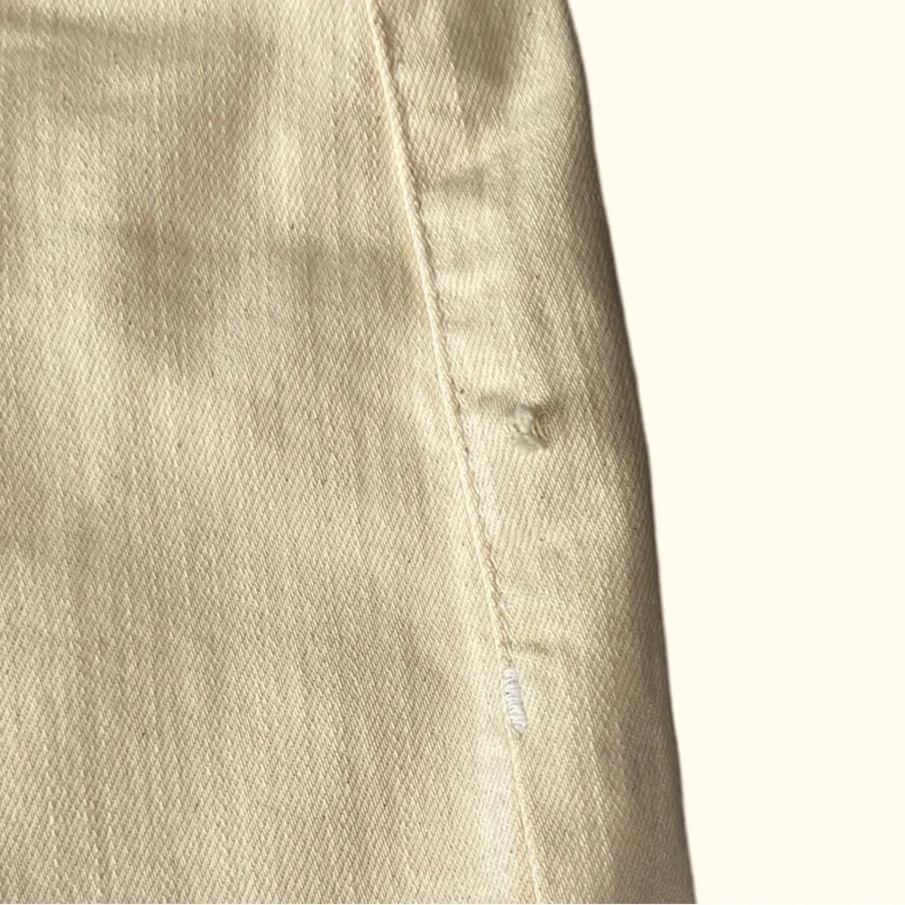 PAIGE Nellie Wide Leg Culotte Jeans in Light Yellow Size 27 - Picture 11 of 16